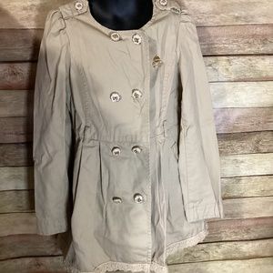 Girls Jacket Coat Balabala Tan Trench Size 6 (120/60)